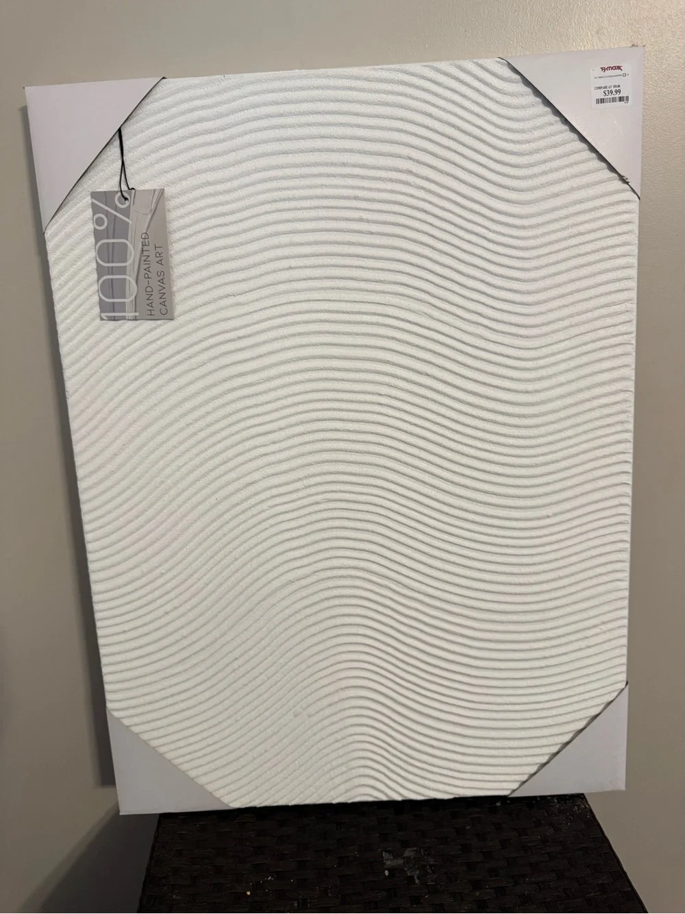 NWT Handcrafted White Textured Wall Panels - Modern Ripple Set